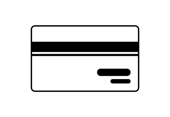 Cash Card Outline Symbol: Minimalist Icons & Graphics