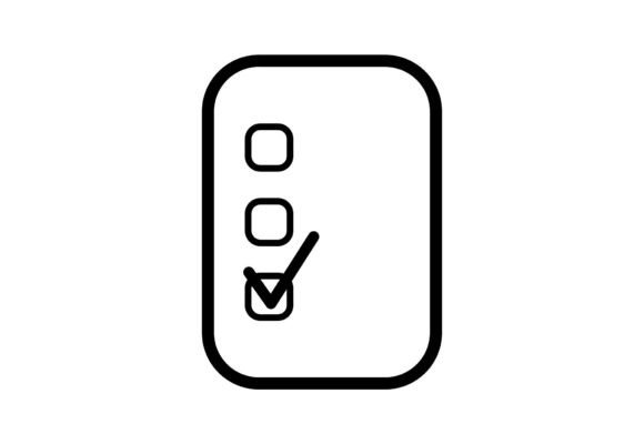 Checklist Outline Icon Design: Minimalist Graphics & Icons