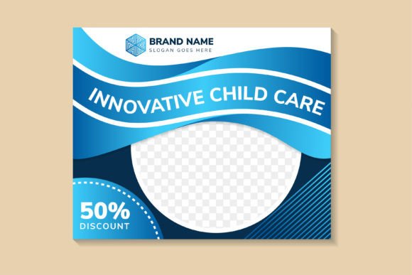 Child Care Horizontal Banner: Graphics & Print Templates