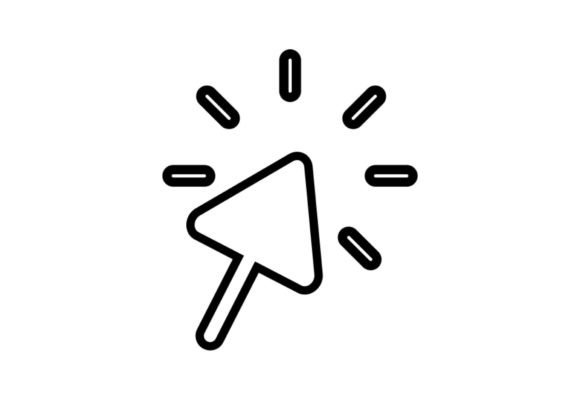 Cursor Click Outline Vector SVG