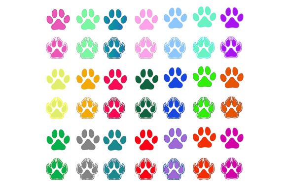 Dog Paw SVG & Printable Planner Sticker: Graphics for Print Templates