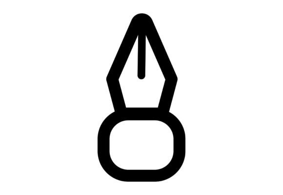 Fountain Pen Vector Graphic: Minimalist Icons & Graphics for Handmade Brands