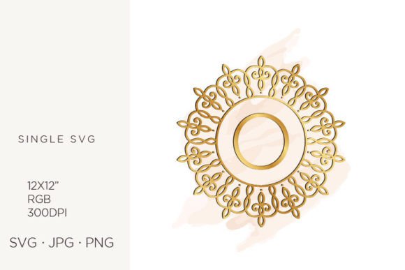 Golden Ornamental Monogram Letter O: Premium Icons & Graphics
