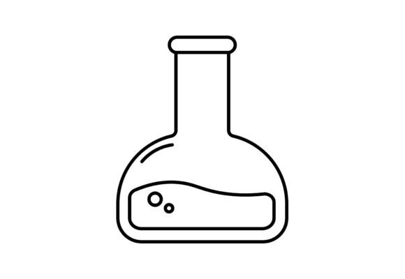 Lab Flask Silhouette Symbol: Minimalist Icons & Graphics for Editorial Clarity