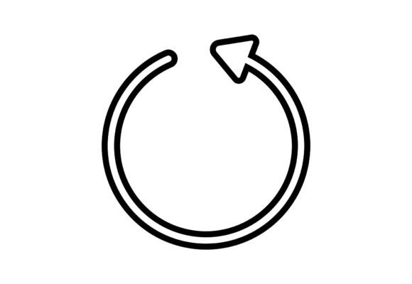 Repeat Arrow Sign Symbol: Minimalist Icons & Graphics
