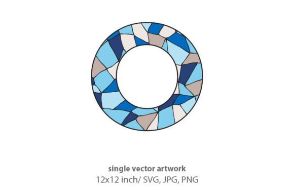 Stained Glass Pattern Inside Letter O: Graphics & Icons