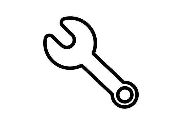 Wrench Vector Art SVG: Minimalist Icons & Graphics for Sellers